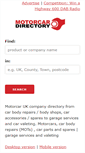 Mobile Screenshot of motorcardirectory.co.uk
